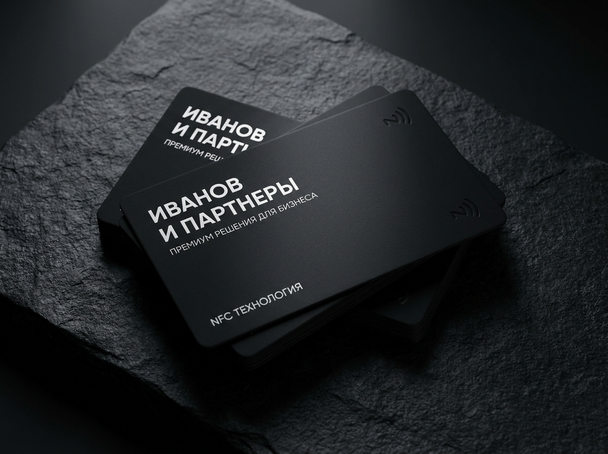 Матовая NFC визитка — фото 2